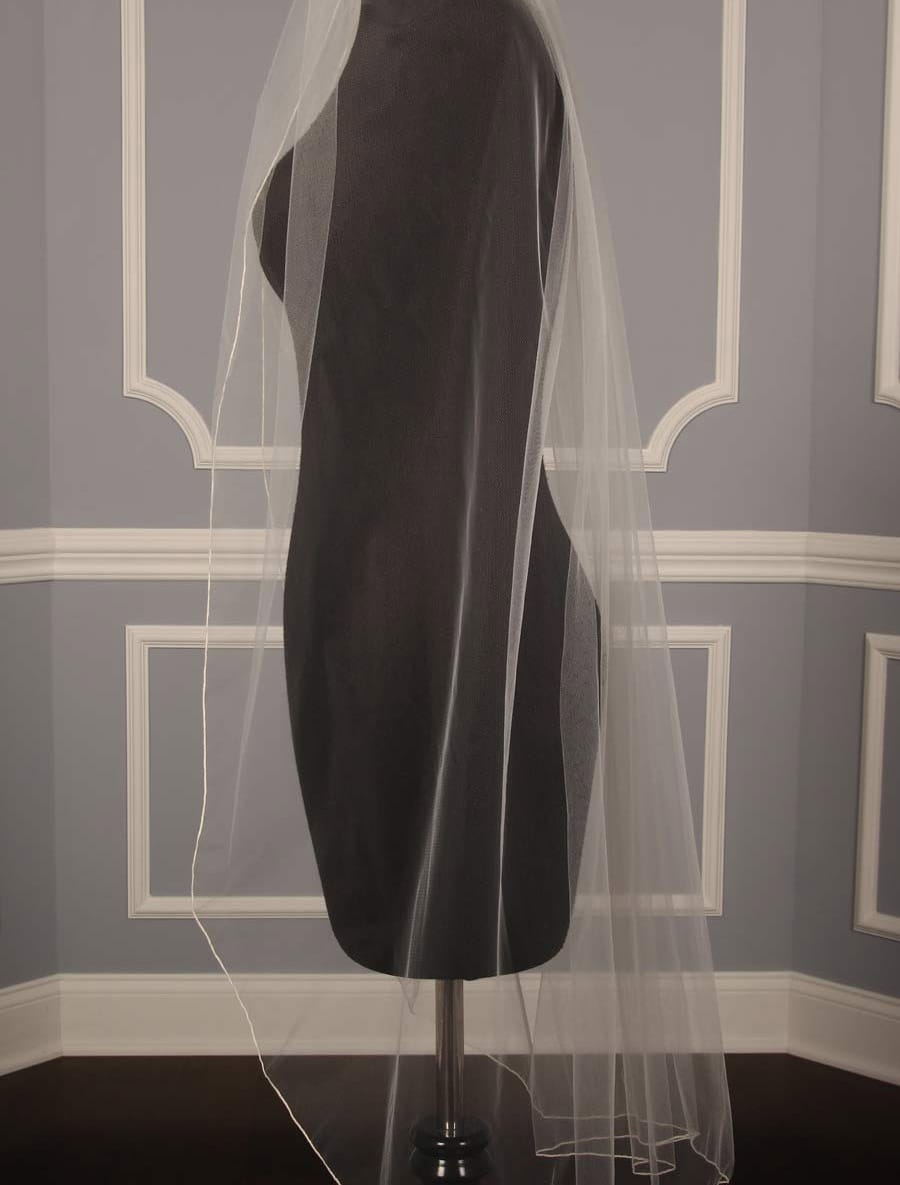 Your Dream Dress S42VL Ivory Fingertip Length Tulle with Rolled Pencil Edge Bridal Veils