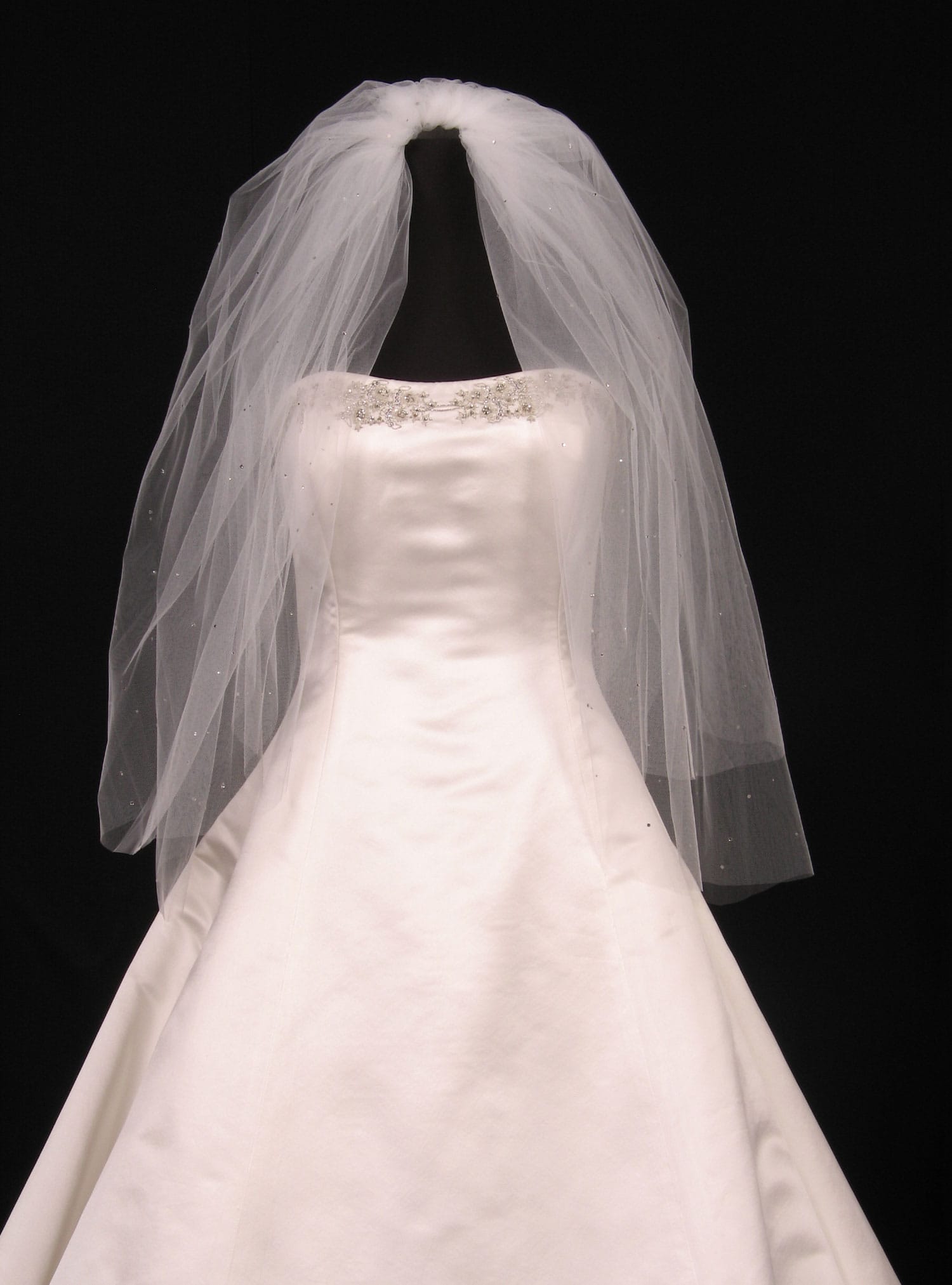 Your Dream Dress S547VL Diamond White Waist Length Bridal Veil
