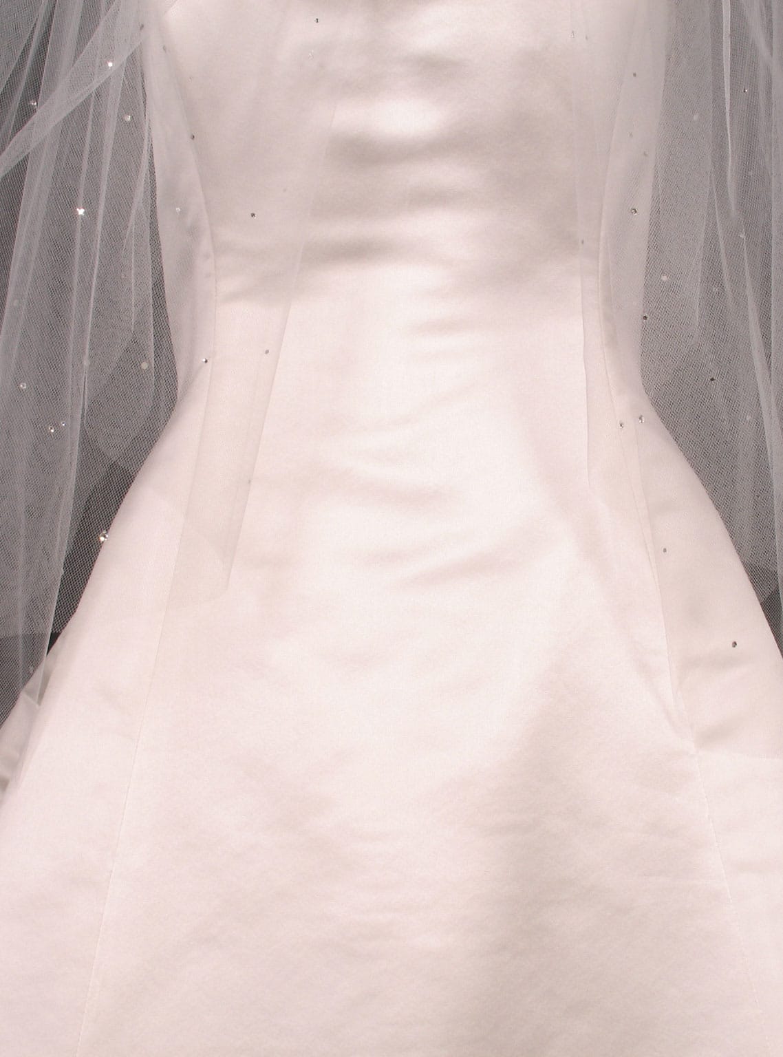 Your Dream Dress S547VL Diamond White Waist Length Bridal Veil