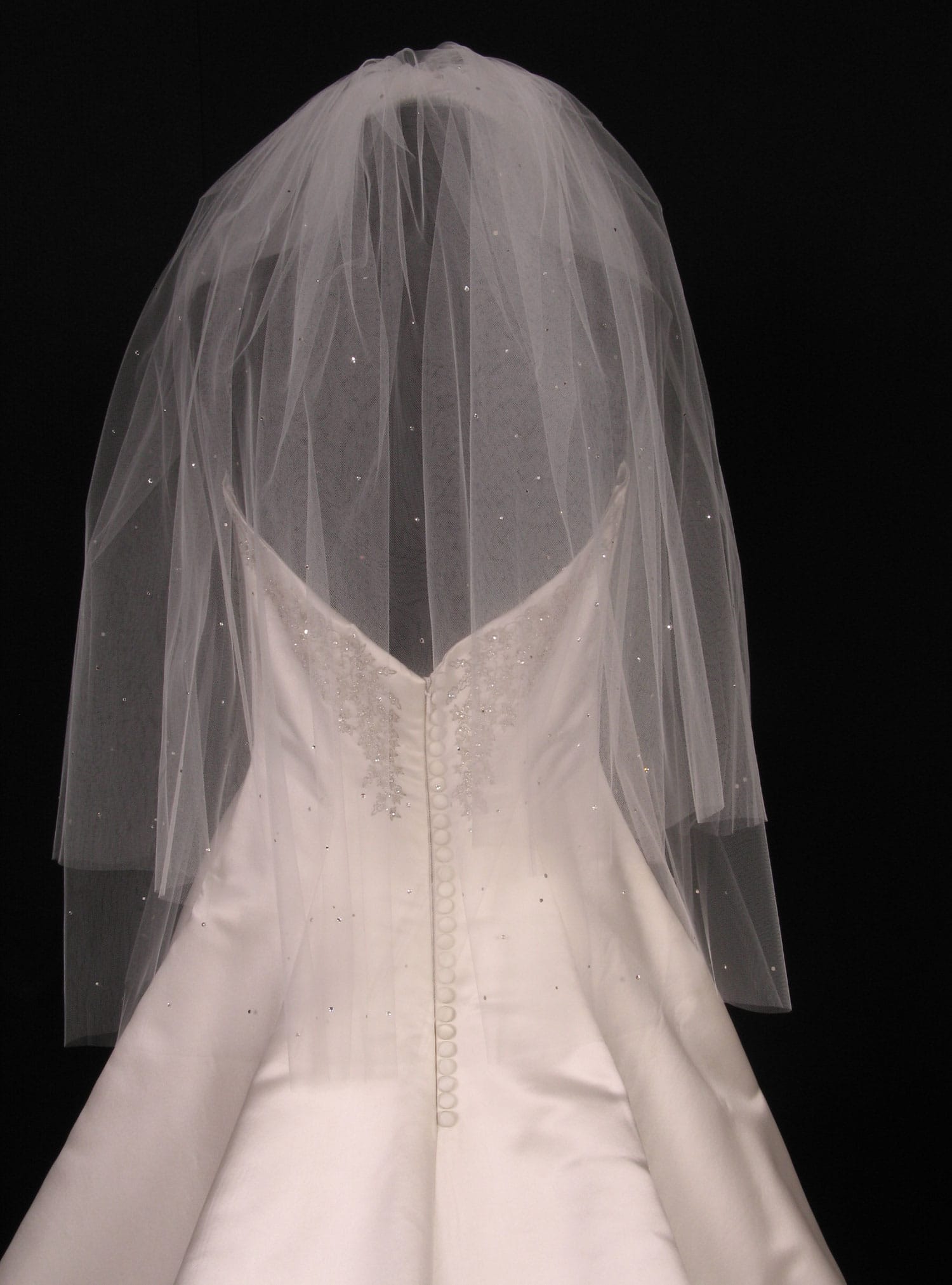 Your Dream Dress S547VL Diamond White Waist Length Bridal Veil