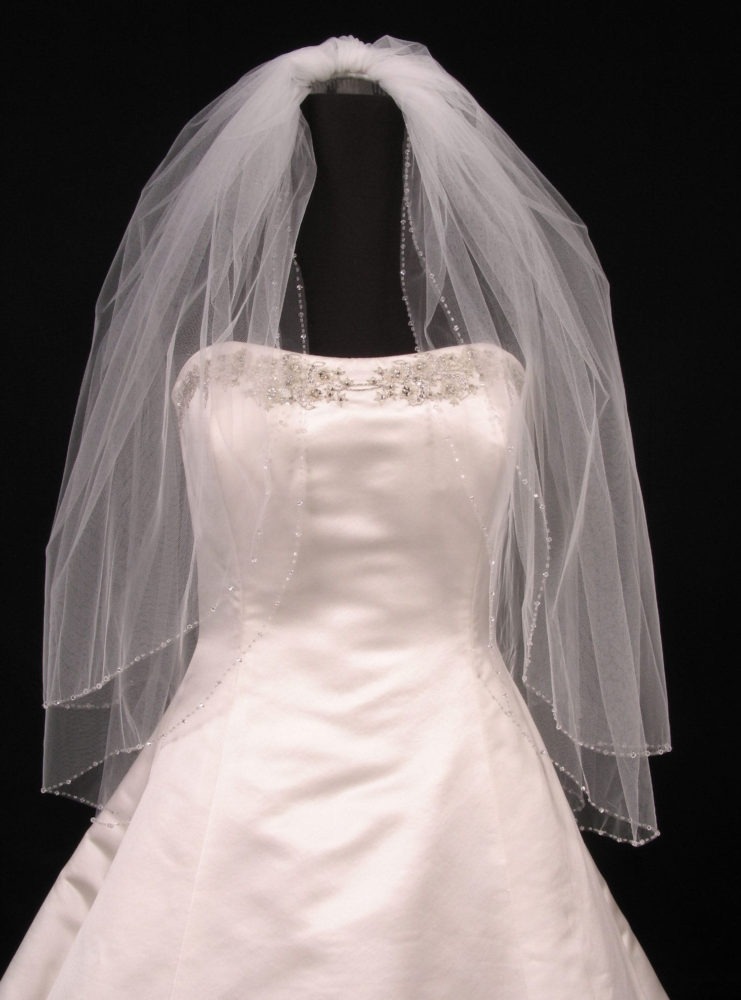 Your Dream Dress S2622VL Diamond White Waist Length Bridal Veil