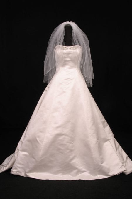 Your Dream Dress Exclusive S2622VL Diamond White Waist Length Bridal Veil
