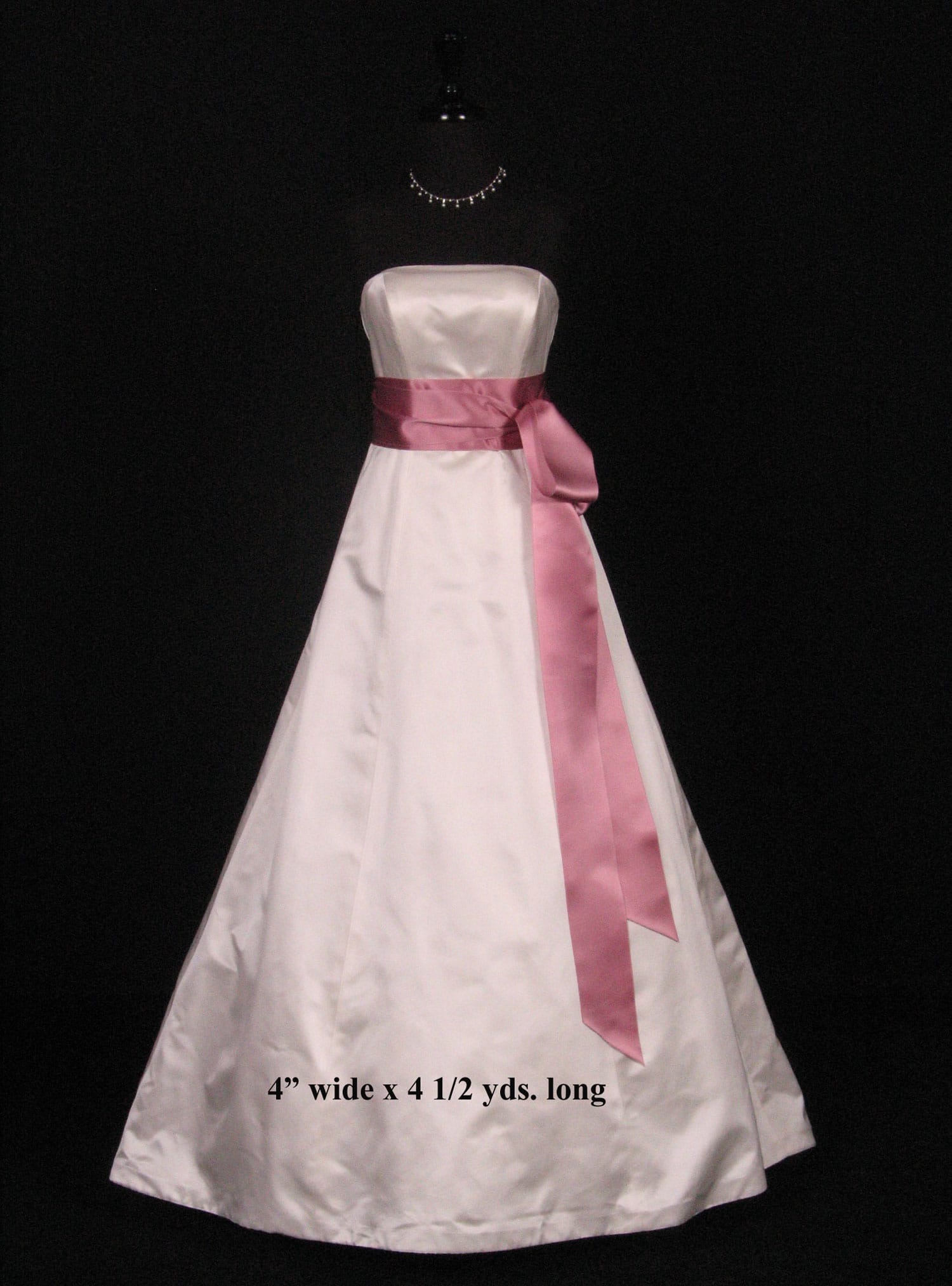 Mauve Double Faced Satin Ribbon Sash