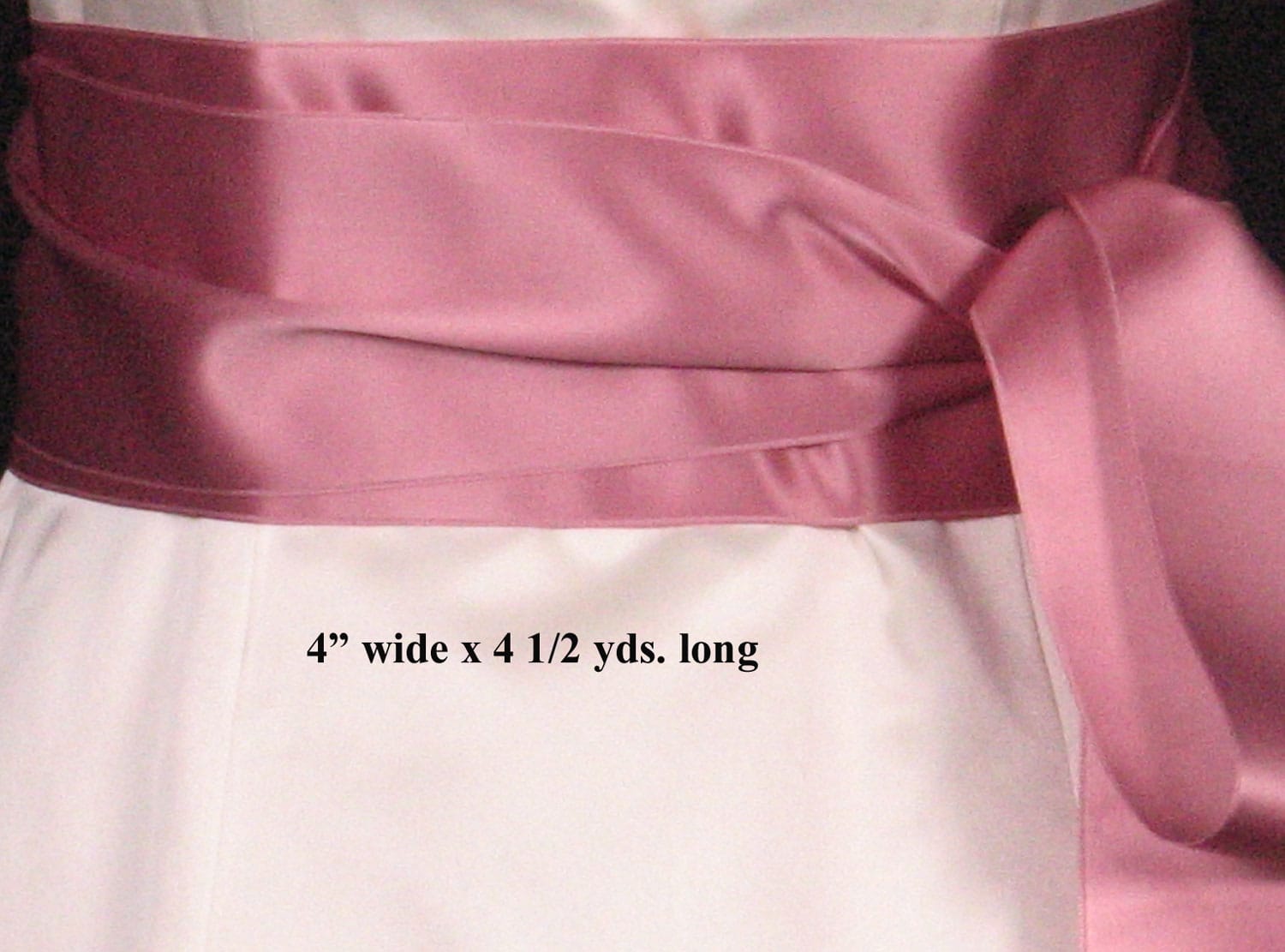 Mauve Double Faced Satin Ribbon Sash