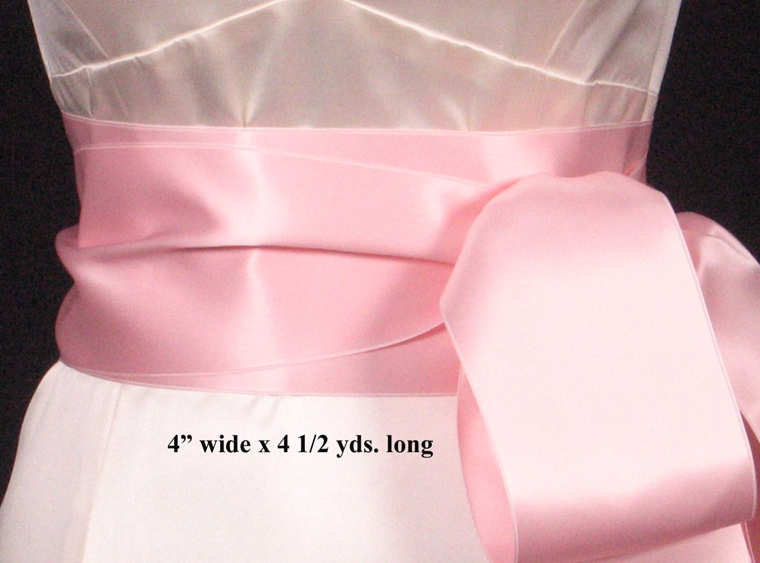 Light Pink Double Faced Satin Ribbon Sash