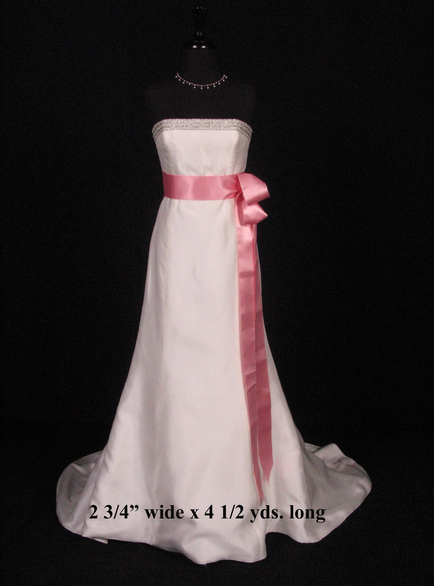 Dusty Rose Double Faced Satin Ribbon Sash