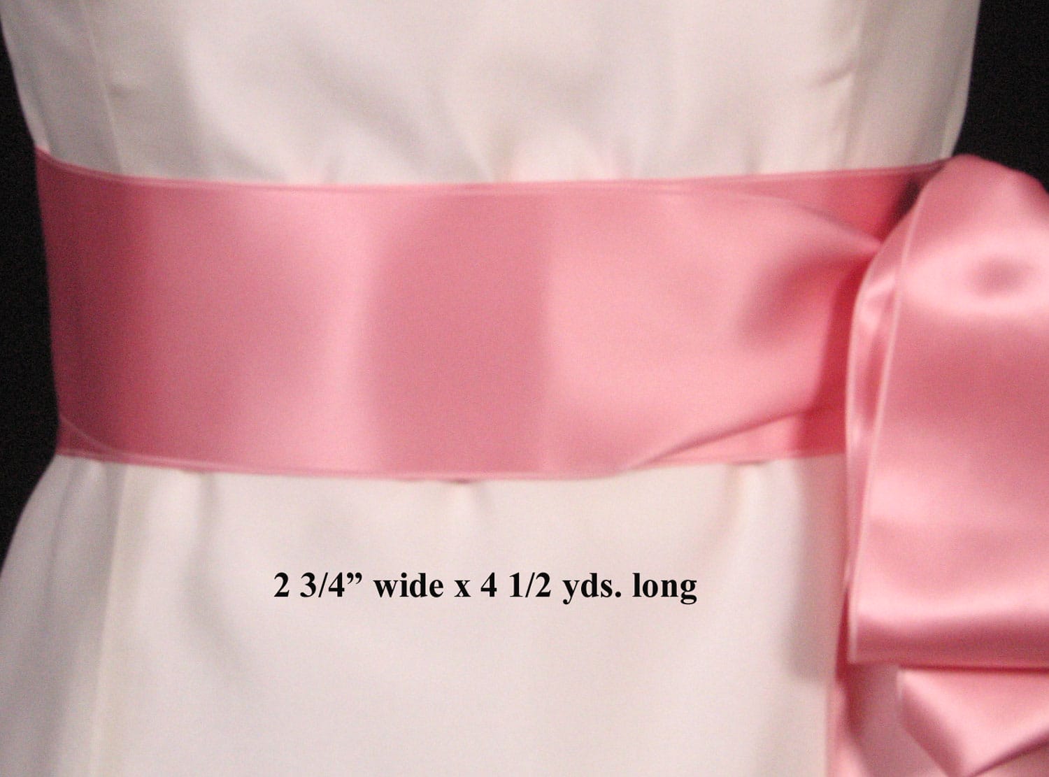 Dusty Rose Double Faced Satin Ribbon Sash