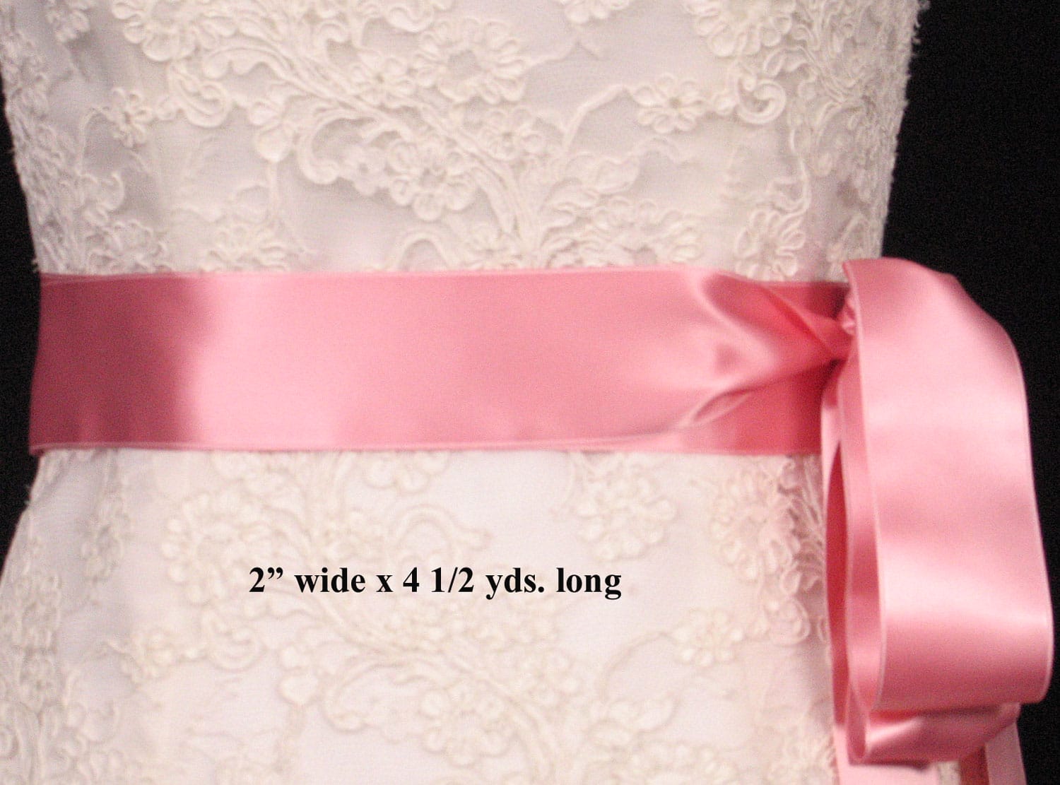 Dusty Rose Double Faced Satin Ribbon Sash