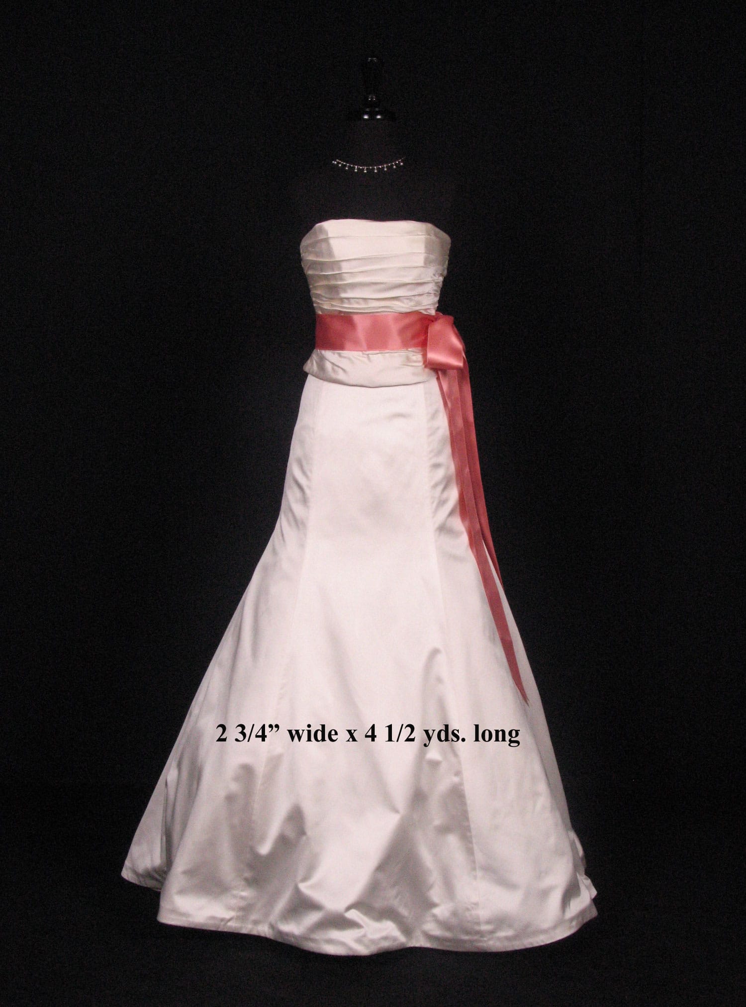 Tea Rose Double Faced Satin Ribbon Sash
