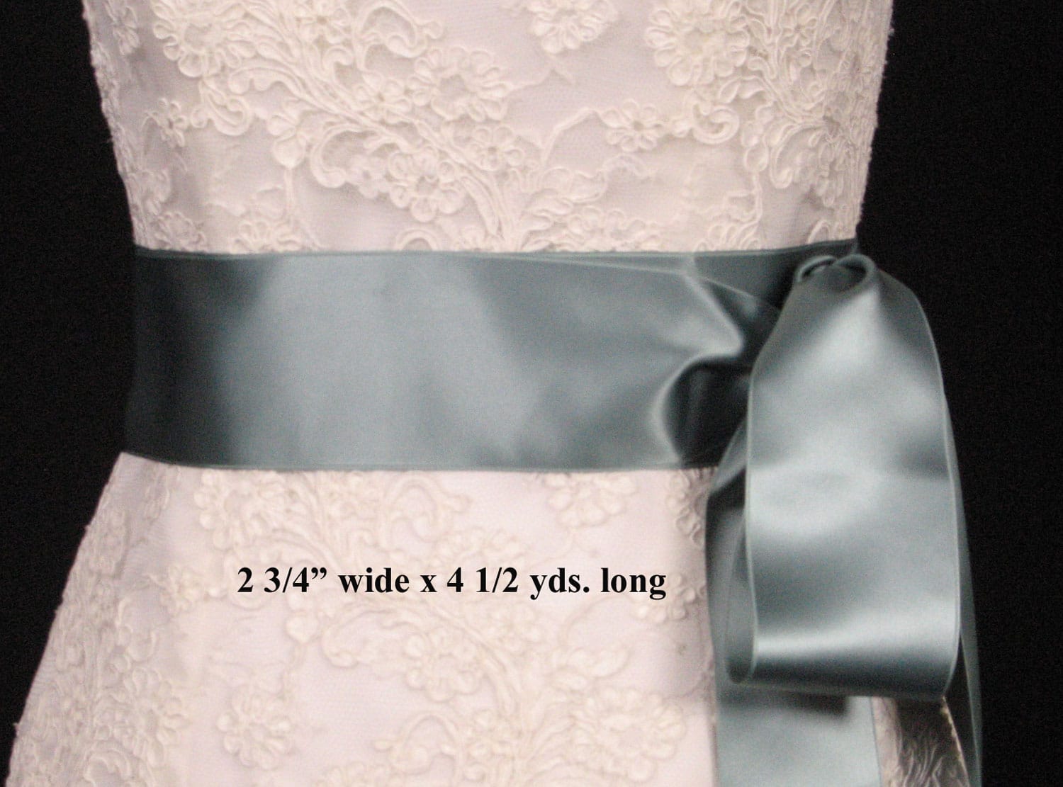 Teal Double Faced Satin Ribbon Sash