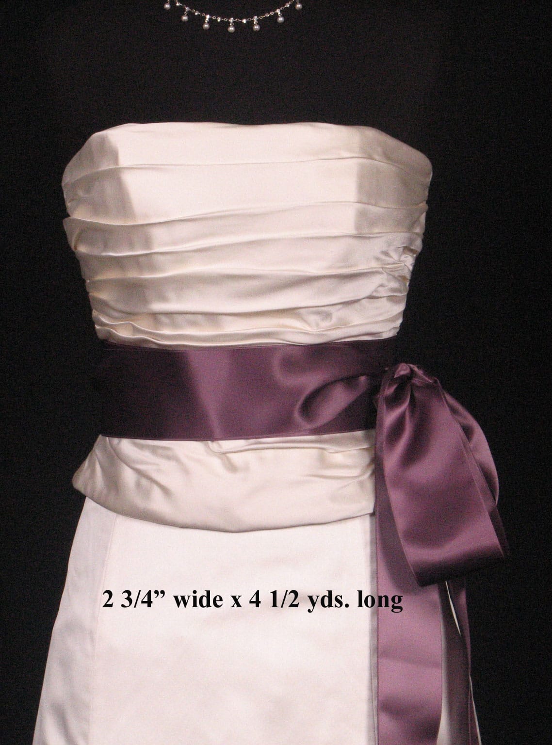 Light Plum Double Faced Satin Ribbon Sash