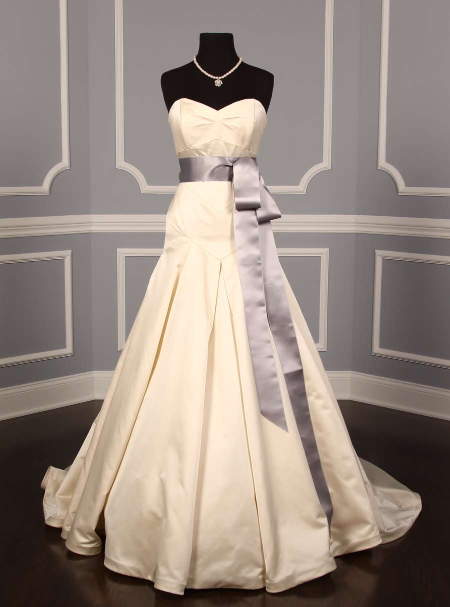 Grey Double Faced Satin Ribbon Sash