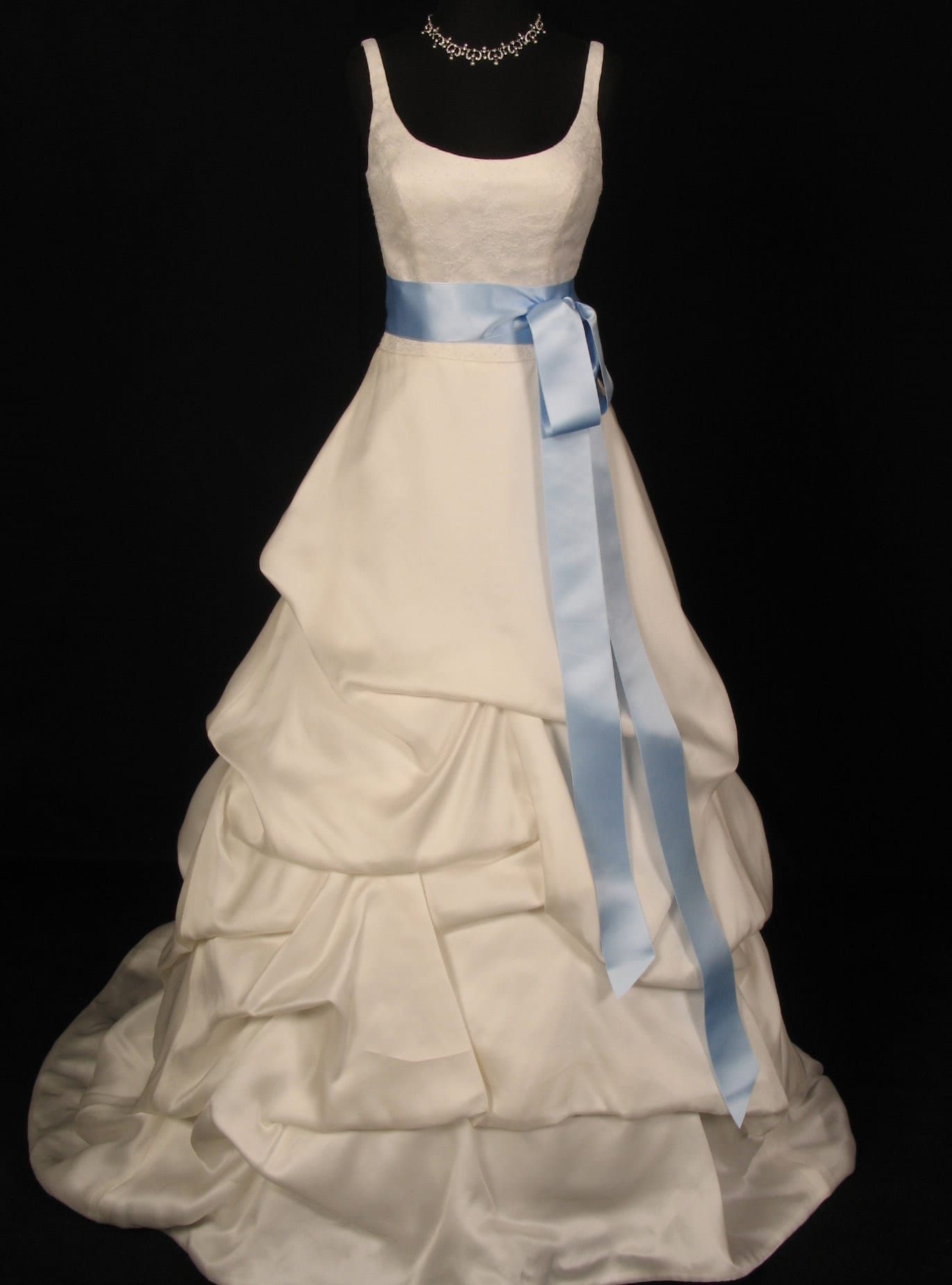 Light Blue Double Faced Satin Ribbon Sash