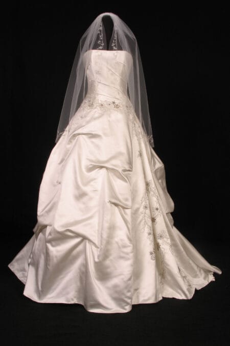 Your Dream Dress Exclusive S2805VL Diamond White Waist Length Bridal Veil