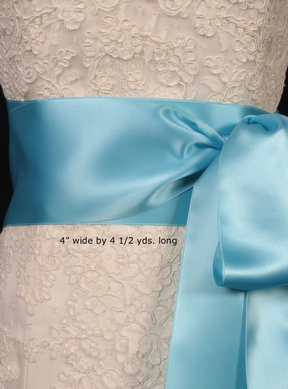 Tiffany Blue Double Faced Satin Ribbon Sash