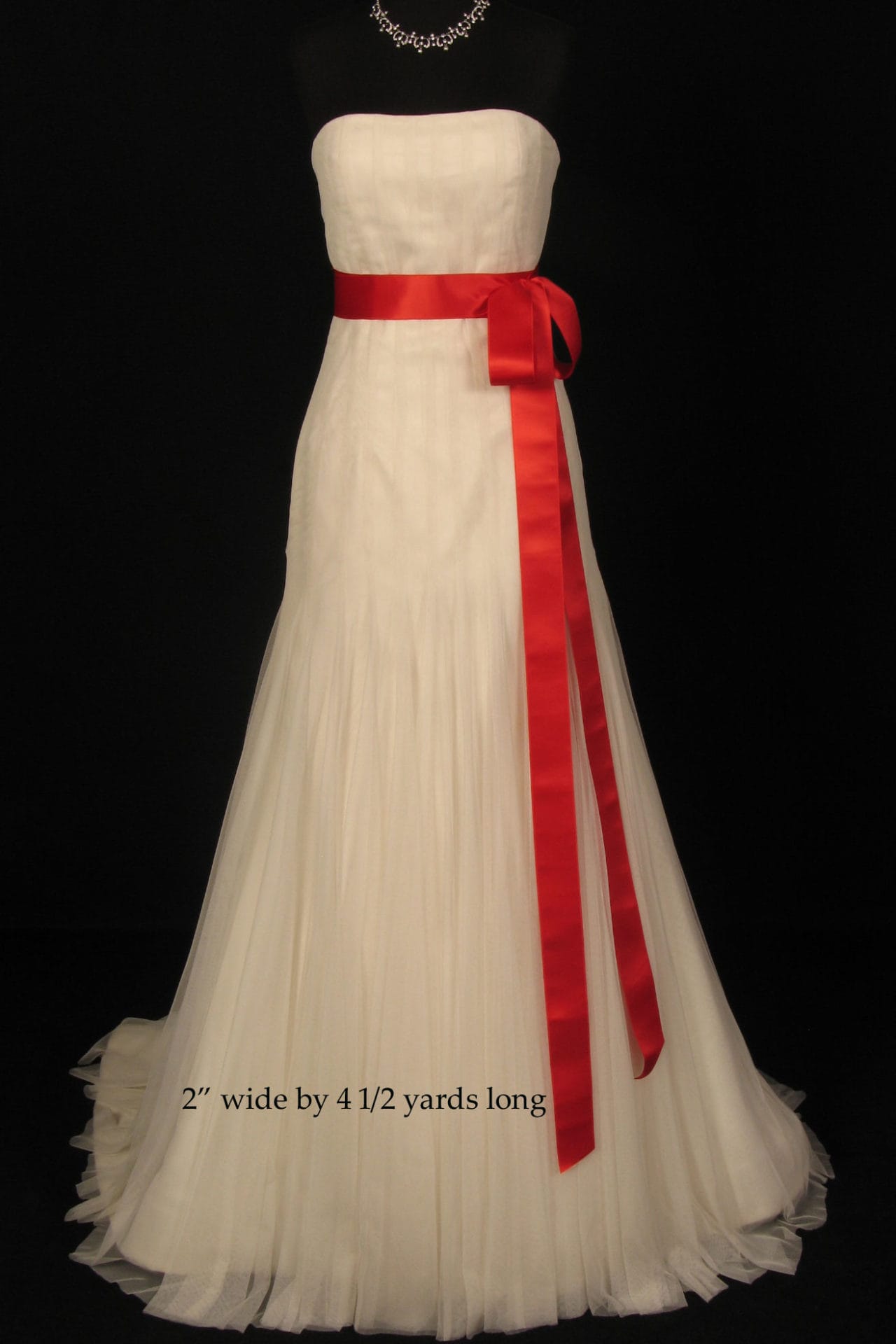 Girls White Organza Dress with Red Sash | Flower Girl | Bridesmaid -  childrensspecialoccasionwear.co.uk