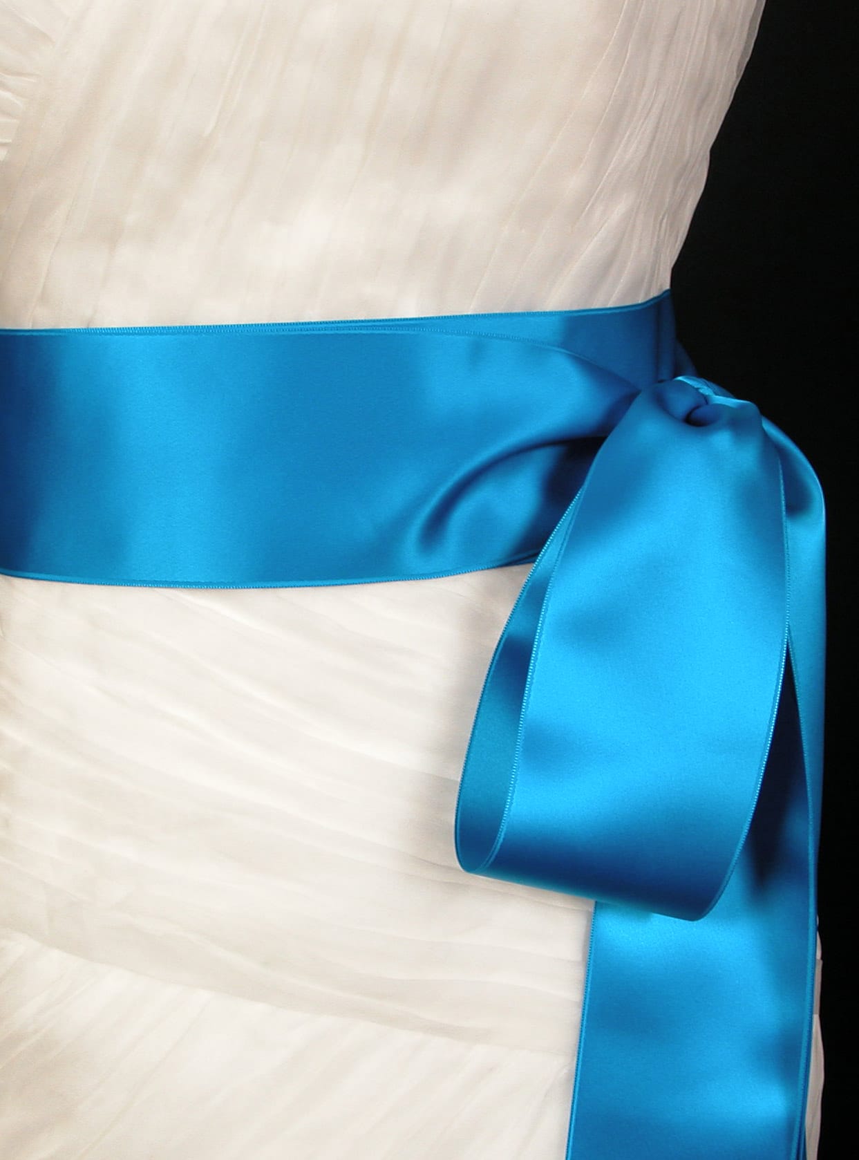 Marine Blue Double Faced Satin Ribbon Sash