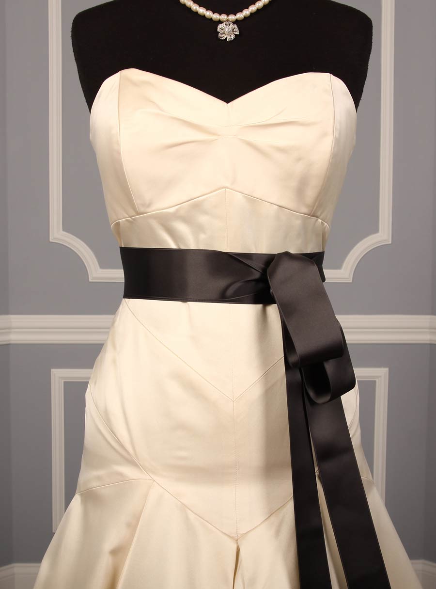 Charcoal Double Faced Satin Ribbon Sash