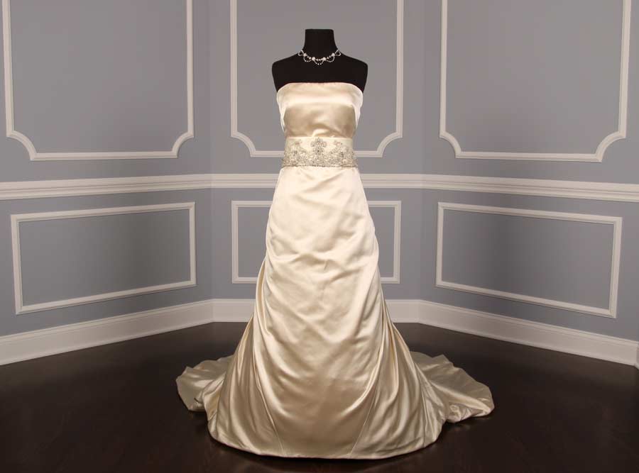 B517 Ivory Embellished Bridal Sash