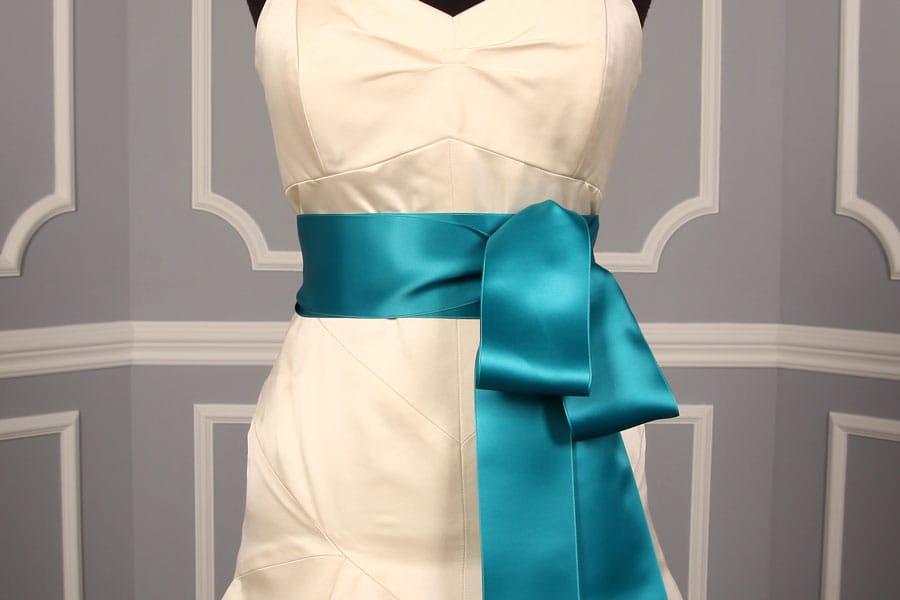 Deep Turquoise Double Faced Satin Ribbon Sash