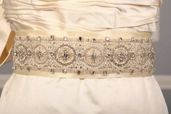 Anne Barge 571 B Ivory Embellished Bridal Sash