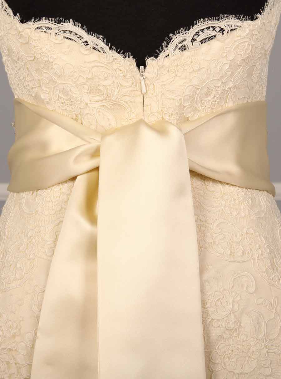 B523 Cream Embellished Bridal Sash