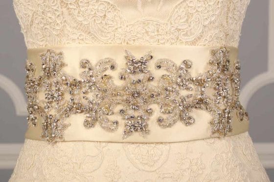 B523 Embellished Bridal Sash