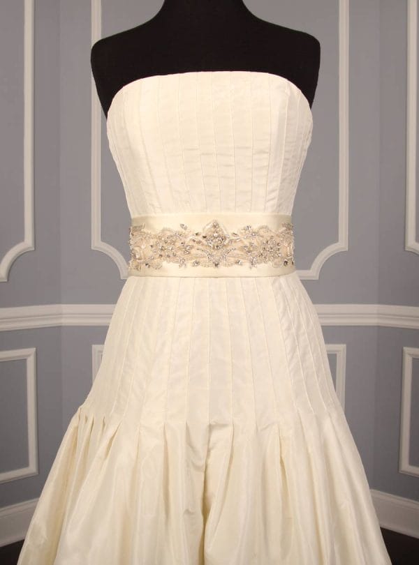 B532 Ivory Embellished Bridal Sash