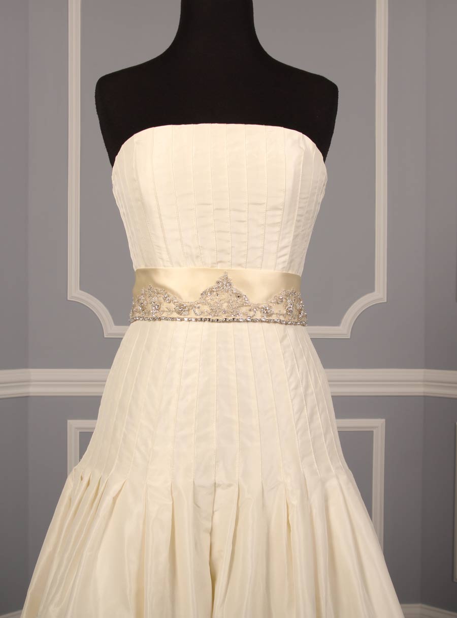B500 Cream Embellished Bridal Sash