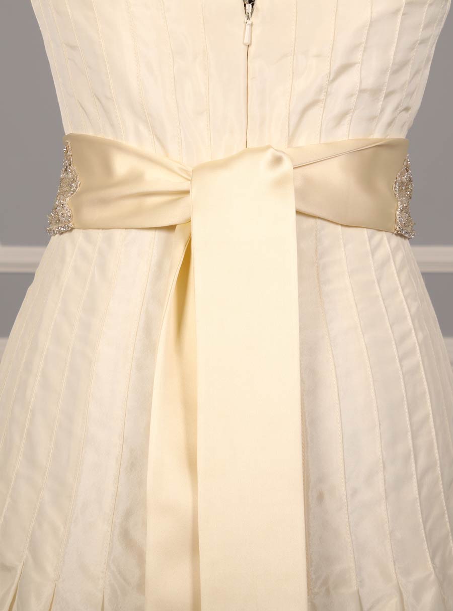 B500 Cream Embellished Bridal Sash