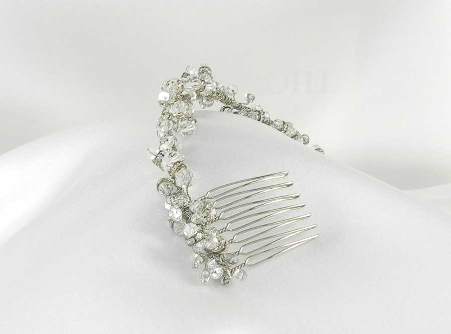 Fenaroli for Regalia M568 Silver Tiara Bridal Headpiece