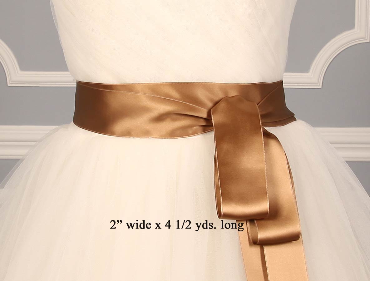 Sable Double Faced Satin Ribbon Sash