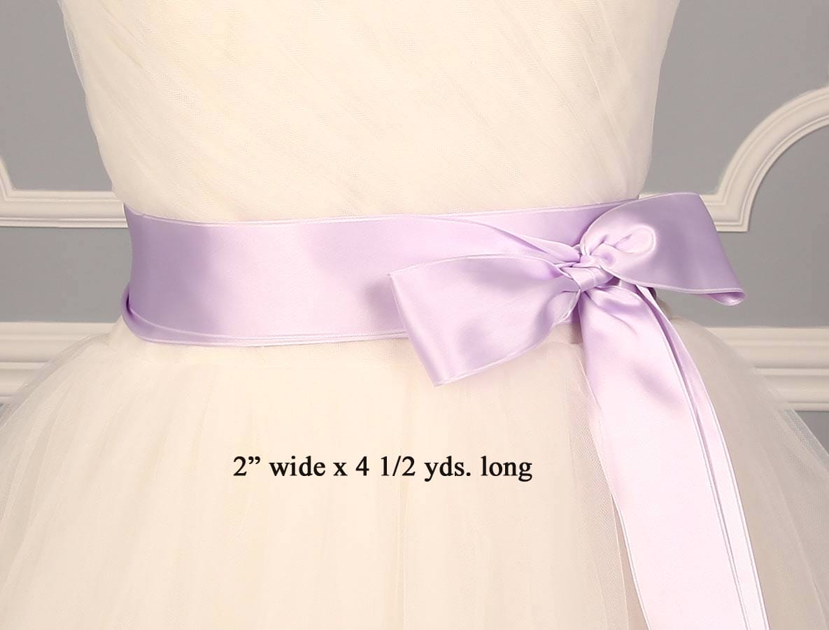 Orchid Double Faced Satin Ribbon Sash