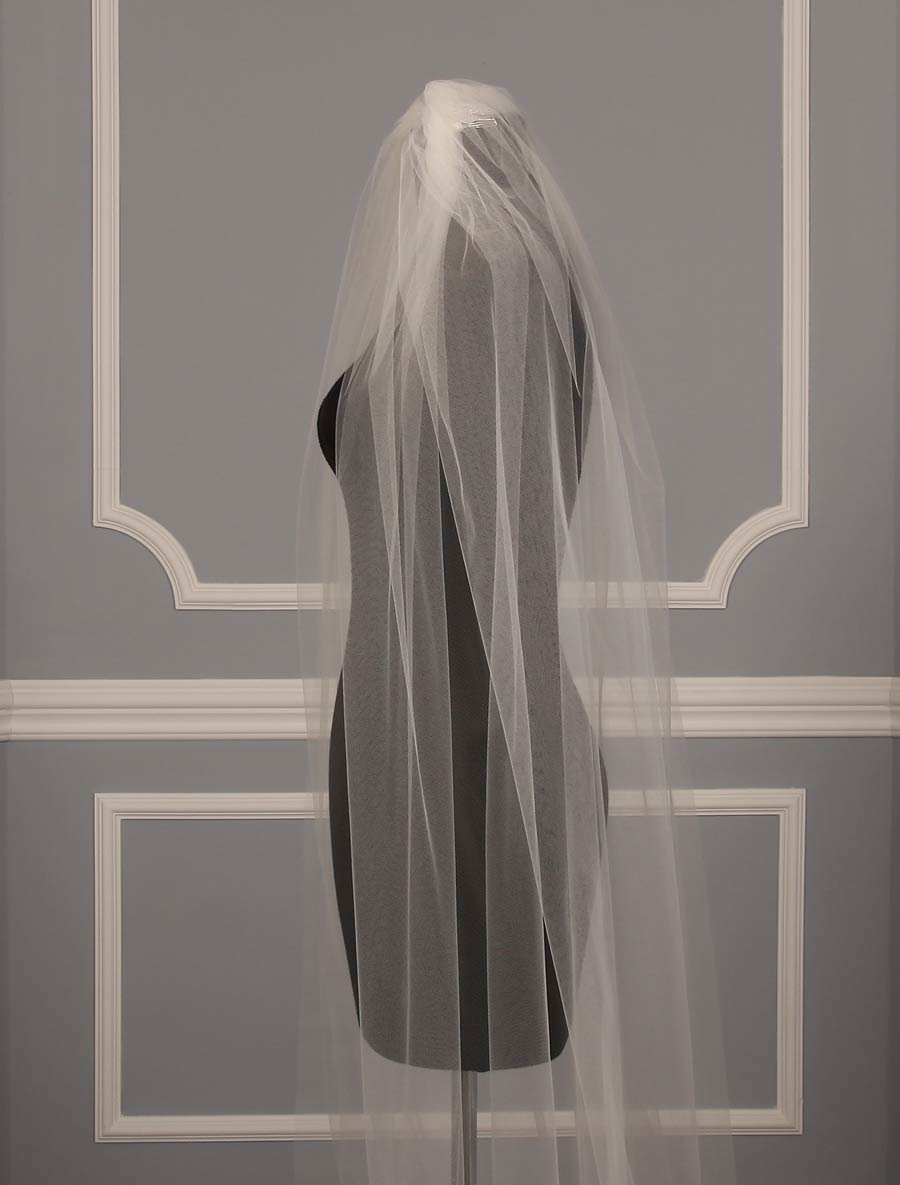 S0101VL Ivory Cathedral Length Bridal Veil