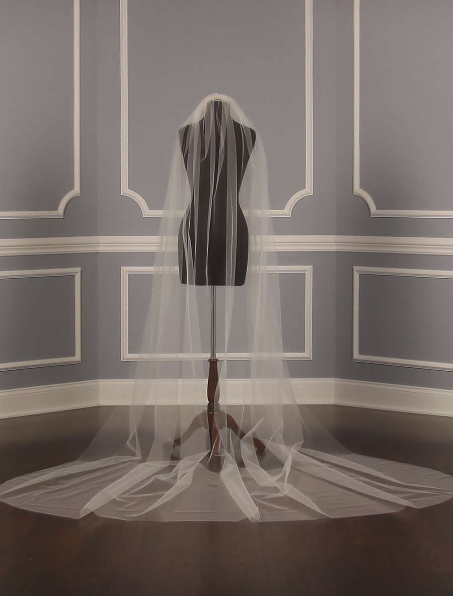 S0101VL Ivory Bridal Veil