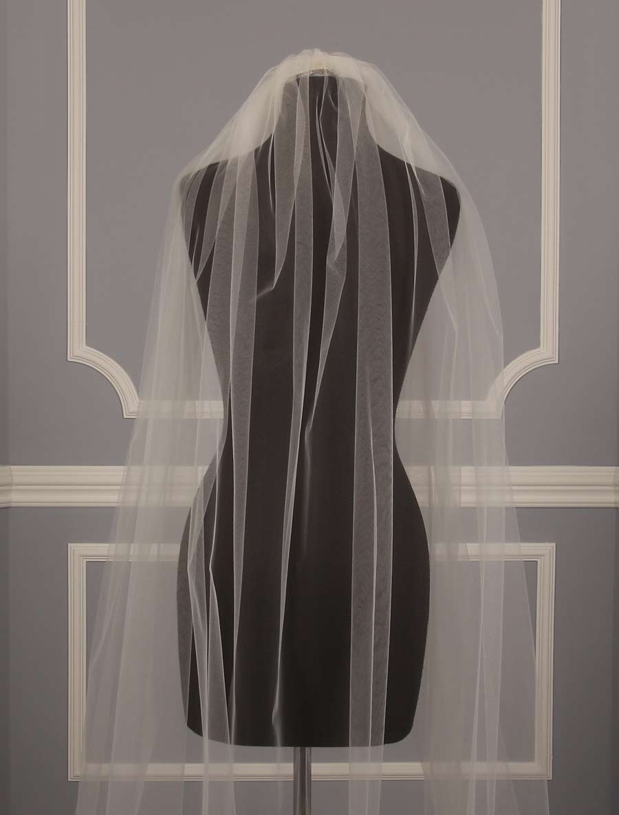 S0101VL Ivory Cathedral Length Bridal Veil