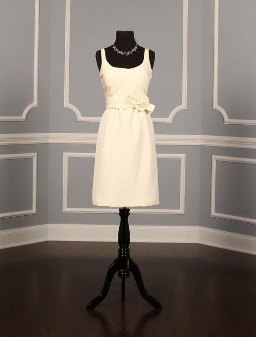 Amsale Little White Dress L116 Madge