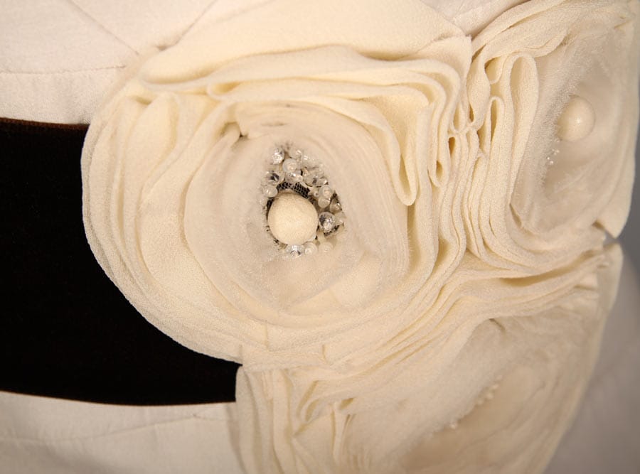 Anne Barge Grayson Chocolate 3 yard Embellished Bridal Sash