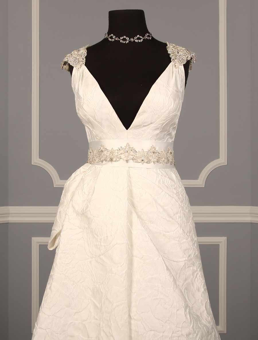 B602 Bridal White Embellished Bridal Sash