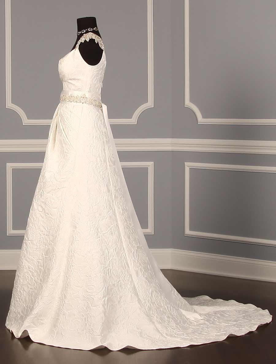 B602 Bridal White Embellished Bridal Sash