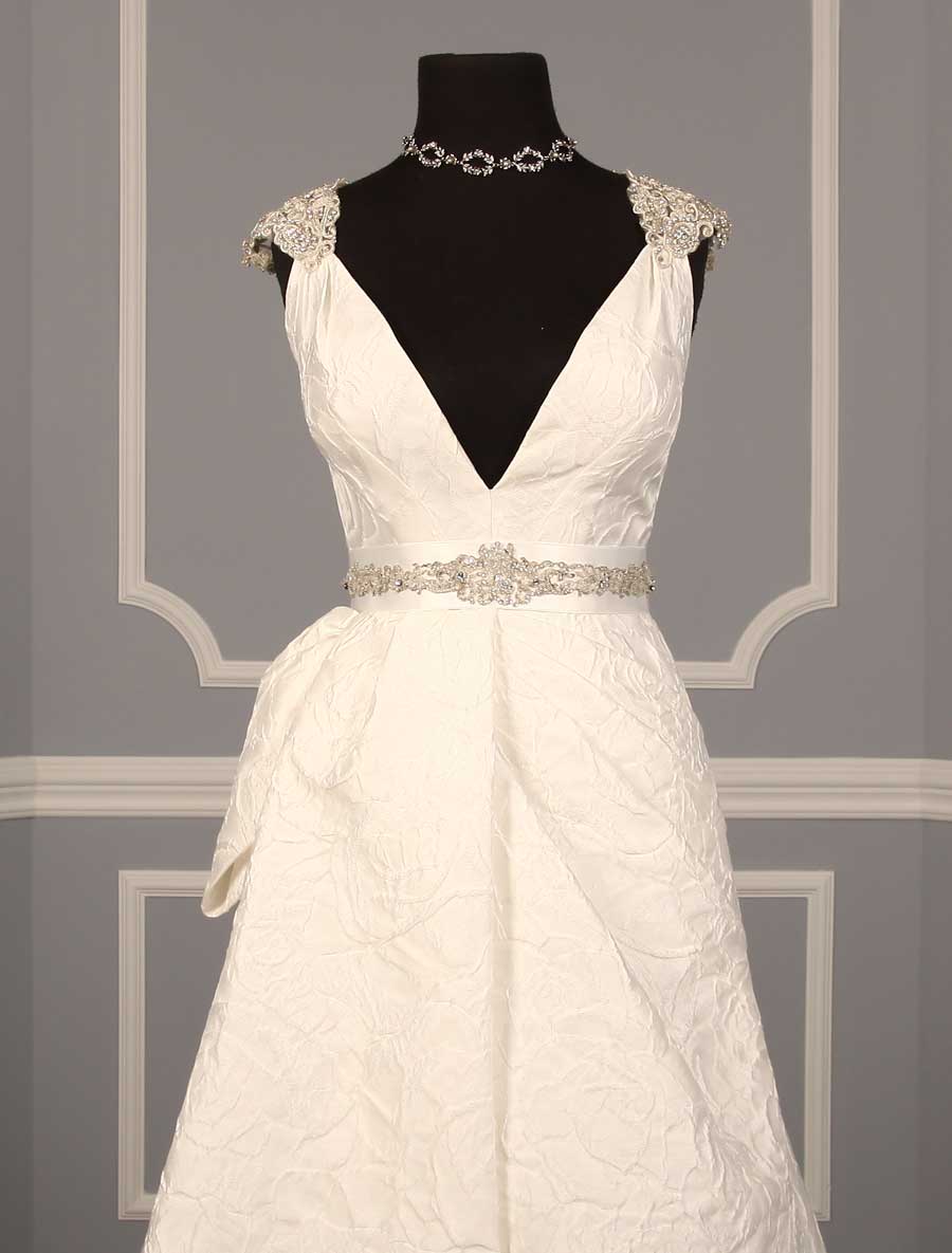B564 Bridal White Embellished Bridal Sash