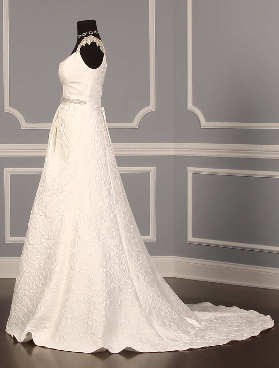 B564 Bridal White Embellished Bridal Sash