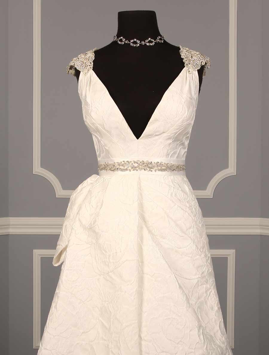 B560 Bridal White Embellished Bridal Sash