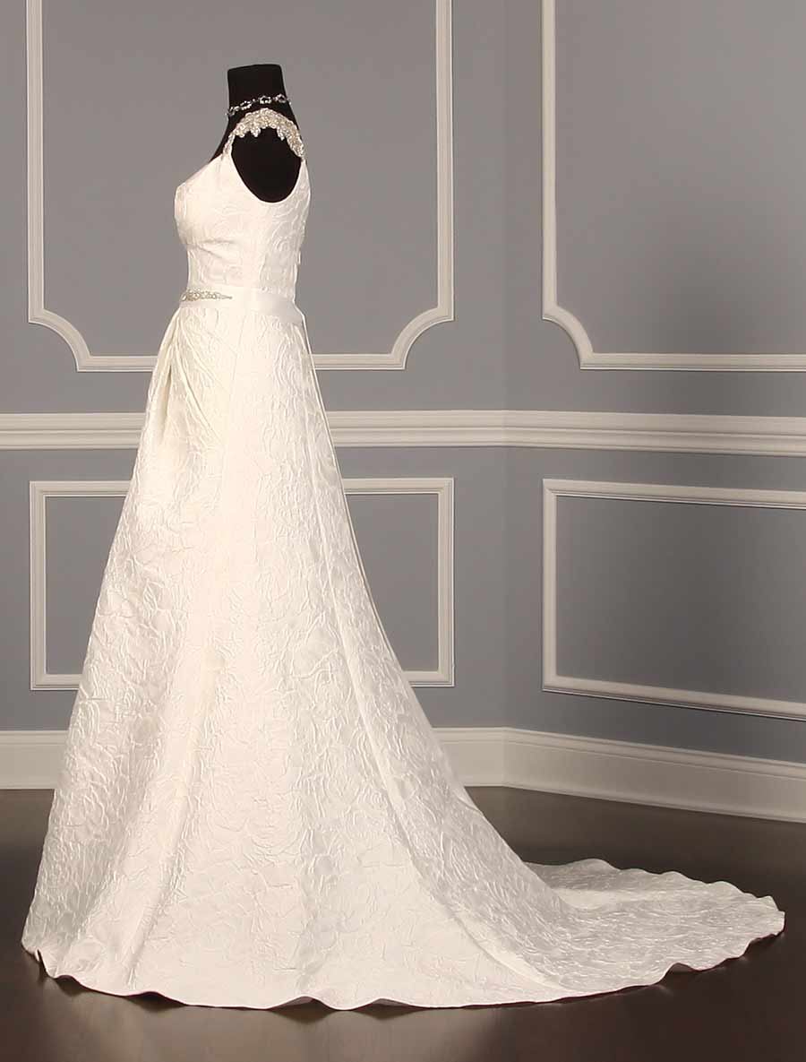 B559 Bridal White Embellished Bridal Sash