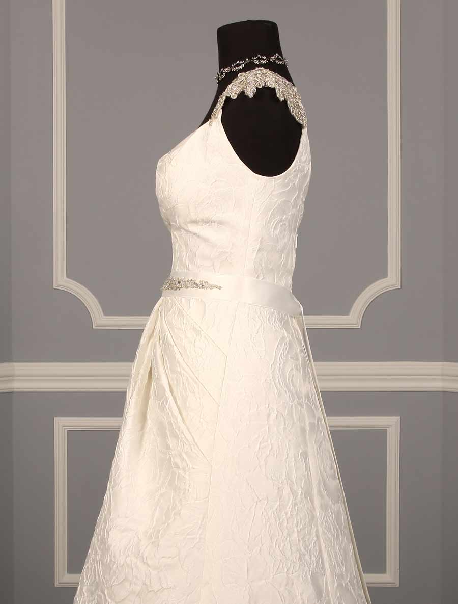 B559 Bridal White Embellished Bridal Sash