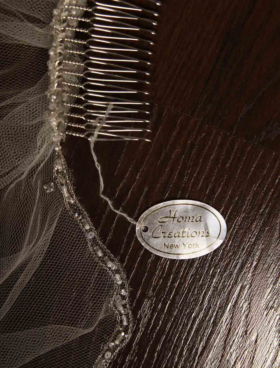 Homa Bridal 164 Diamond White Chapel Length Bridal Veil