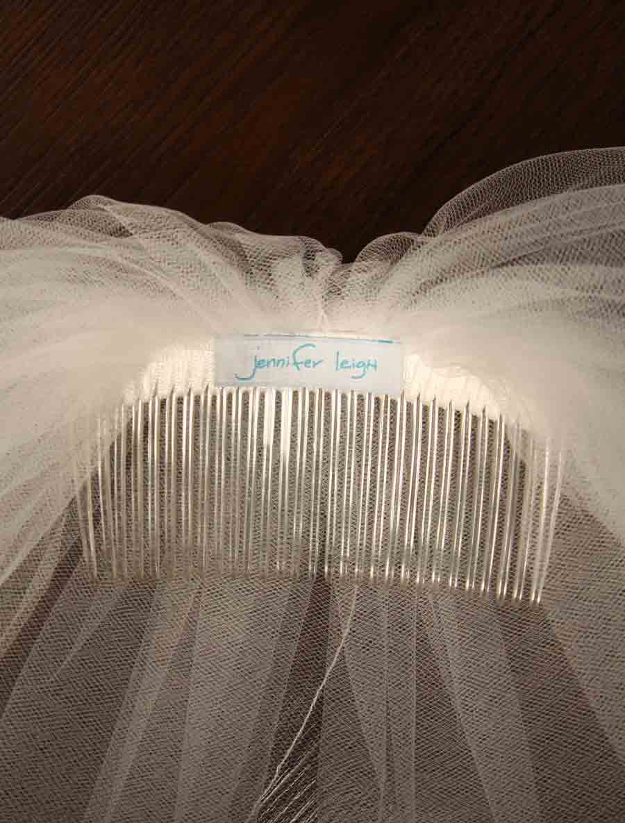 Jennifer Leigh 5126 Diamond White Waist Length Bridal Veil
