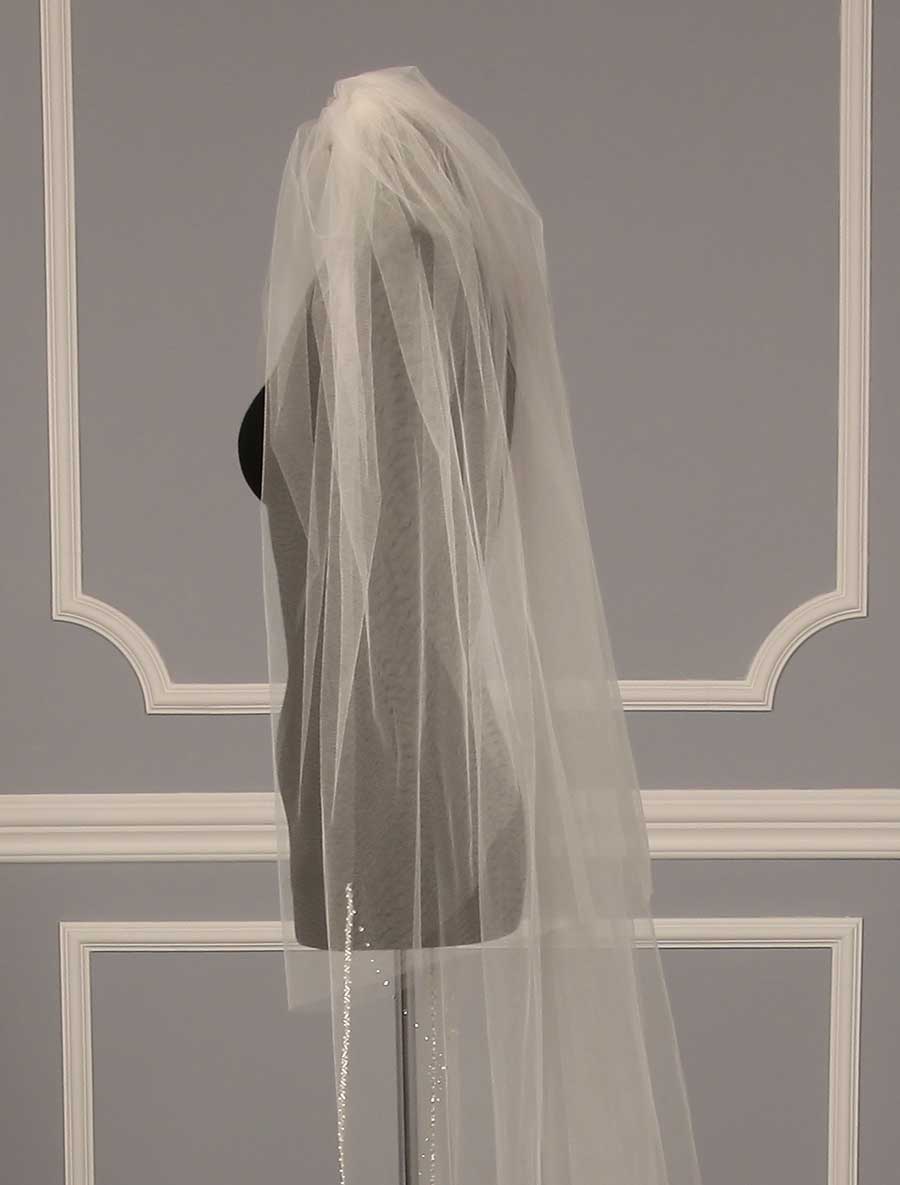 Homa Bridal 96L Diamond White Cathedral Length Bridal Veil