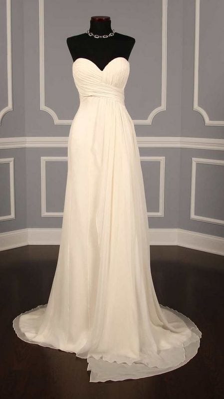 Ines Di Santo silk chiffon wedding dress