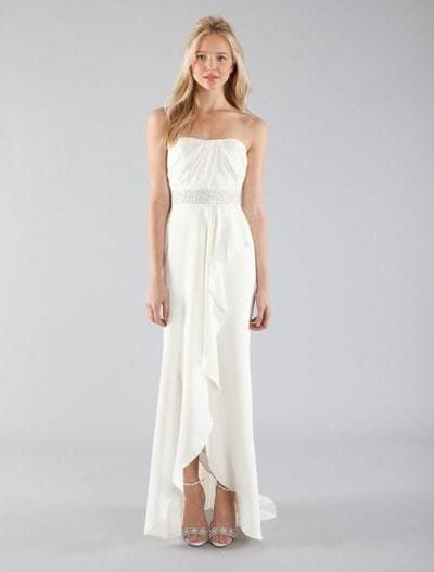 Nicole Miller silk crepe wedding dress